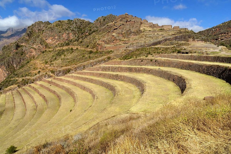 Walled terraces in the Inca ruin complex