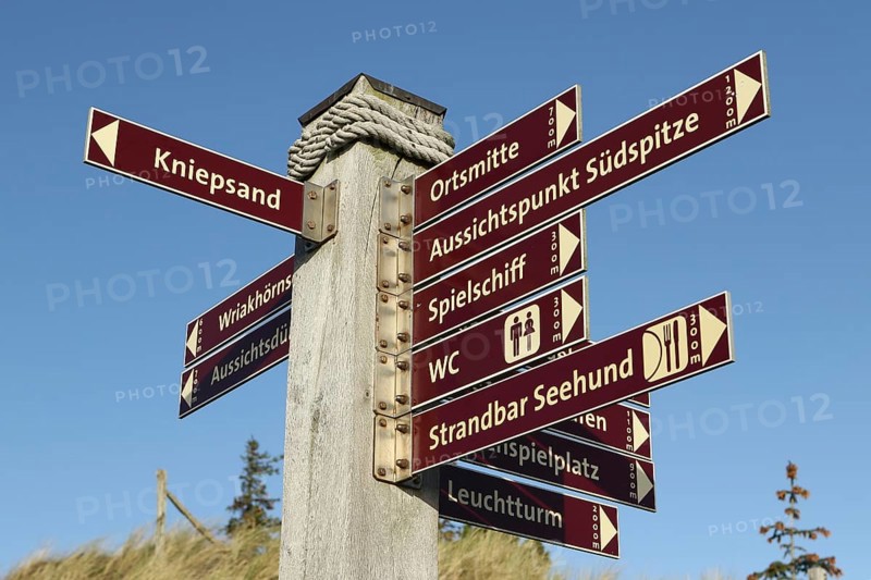 Signpost towards Kniepsand