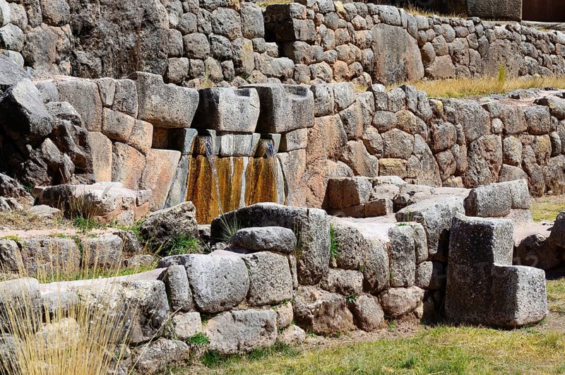 Spring in the temple complex of the Inca water sanctuary