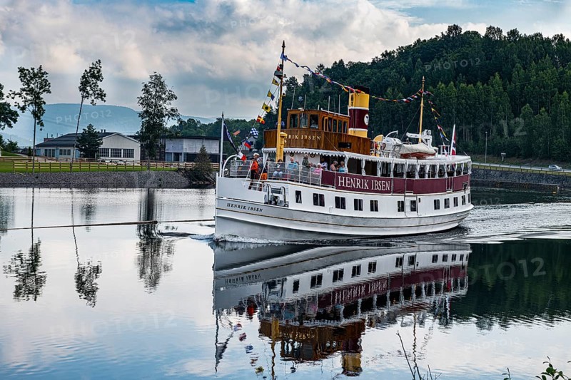Tourist boat on the Telemark Canal