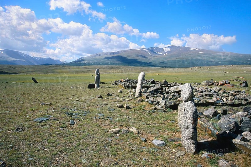 Stone stele of a Turkic warrior or Balbal