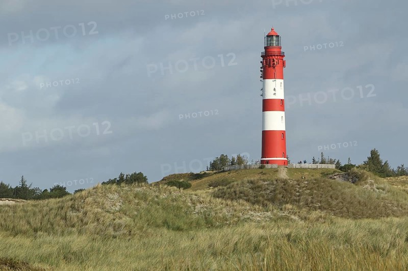 Lighthouse in dune landscape
