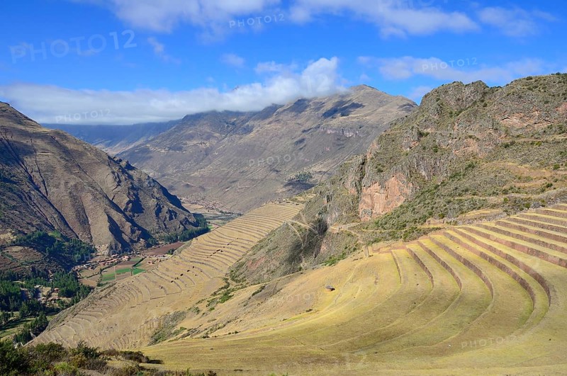 Walled terraces in the Inca ruin complex