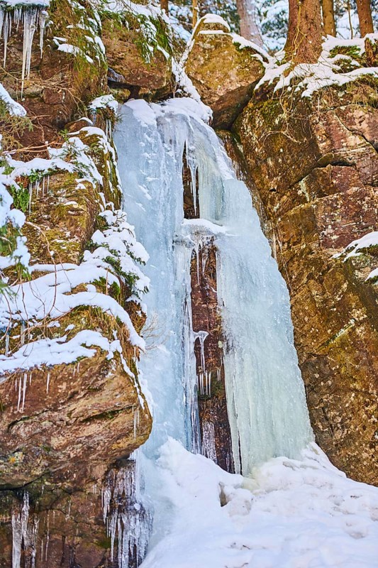 Frozen Rissloch waterfalls