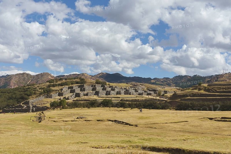 Fortress walls of the Inca ruins Sacsayhuaman