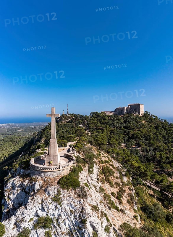 Aerial view Santuari de Sant Salvador monastery
