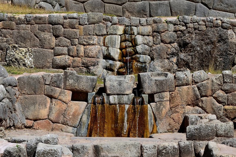 Spring in the temple complex of the Inca water sanctuary