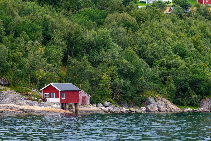 Boat shed before Svartisen glacier