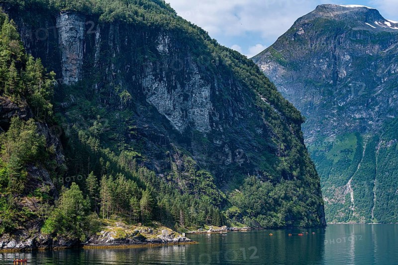 Steep cliffs on Geirangerfjord