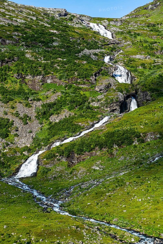 Waterfall over
