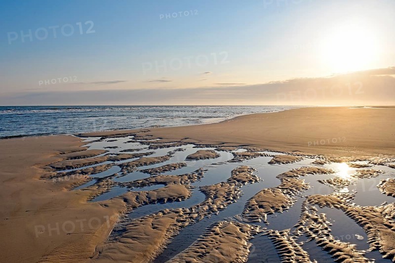 Sandy beach beach with ripple pattern
