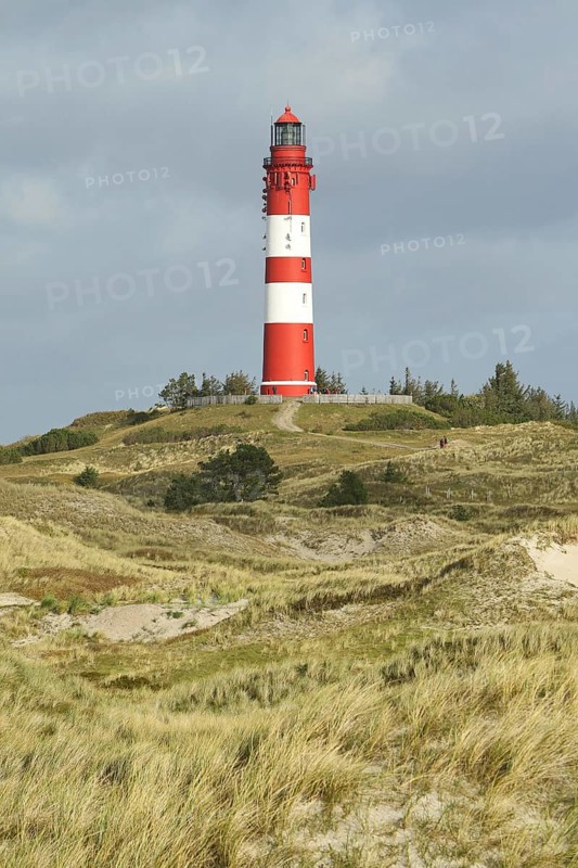 Lighthouse in dune landscape