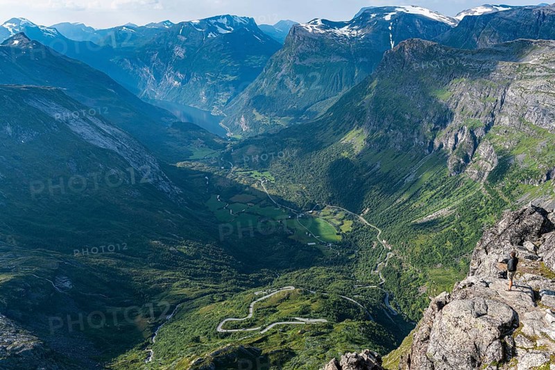 Aerial of Geirangerfjord
