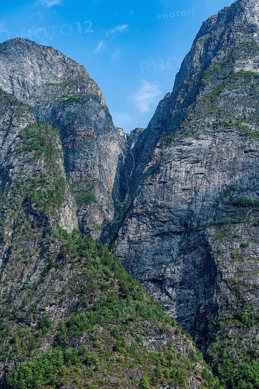 Steep cliffs in Geirangerfjord