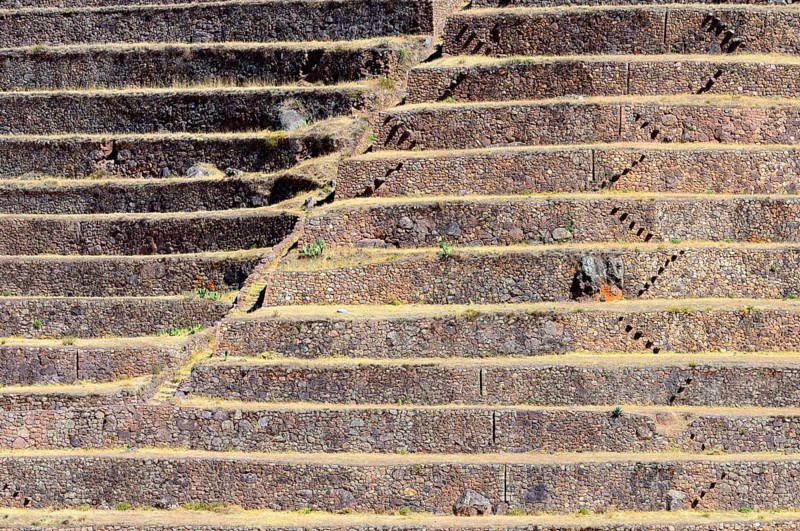 Walled terraces in the Inca ruins