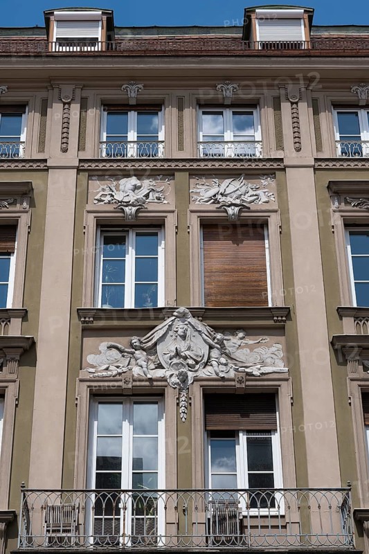 Facade with religious stucco elements