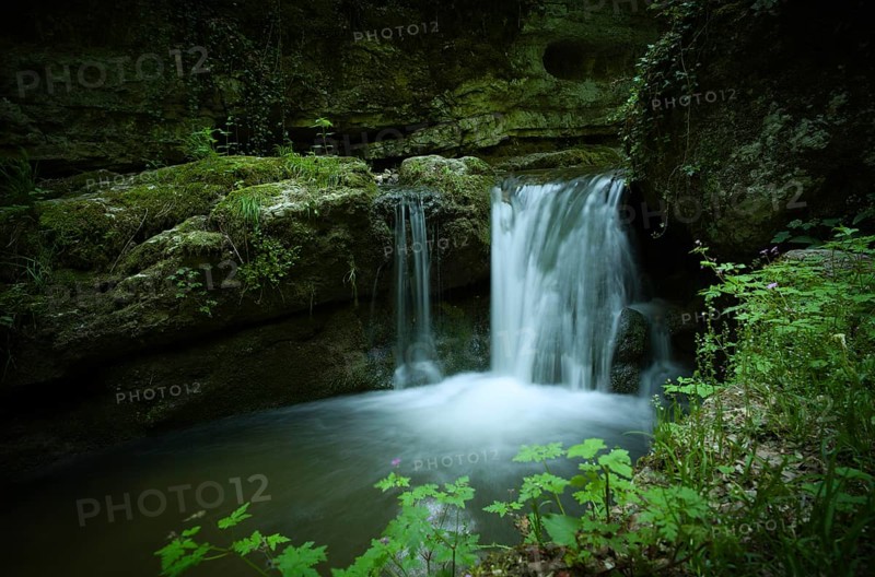 Waterfall on the meditation path in the Verenaschlucht