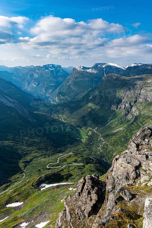 Aerial of Geirangerfjord