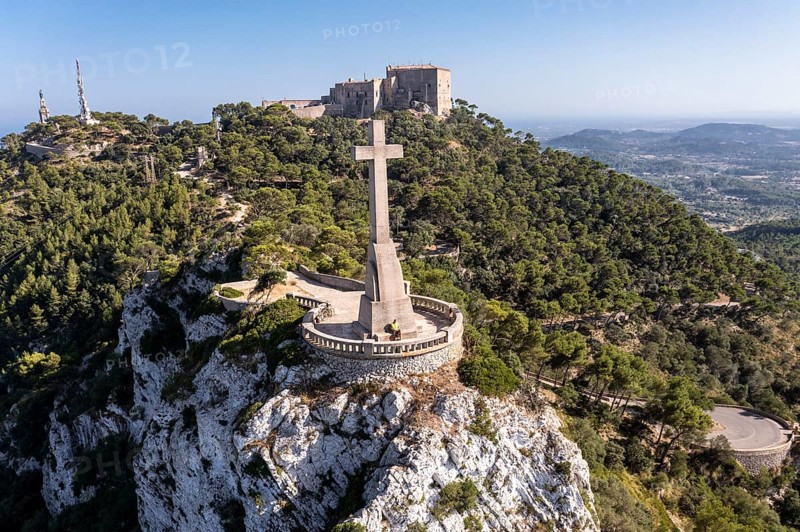 Aerial view Santuari de Sant Salvador monastery