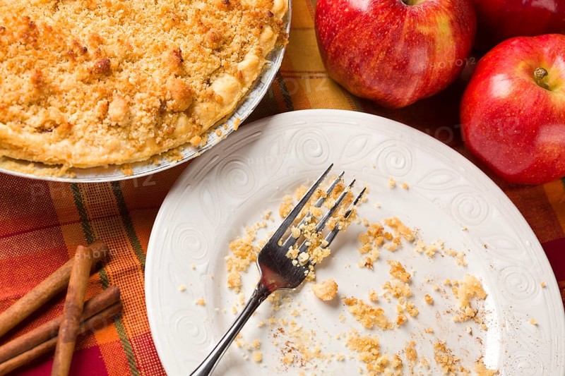 Overhead abstract of apple pie