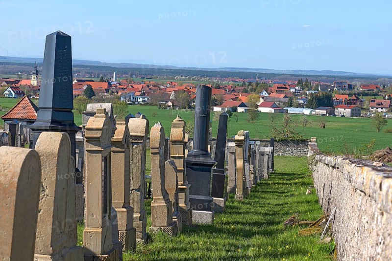 Old Jewish cemetery since 1432 with view of Roedelsee