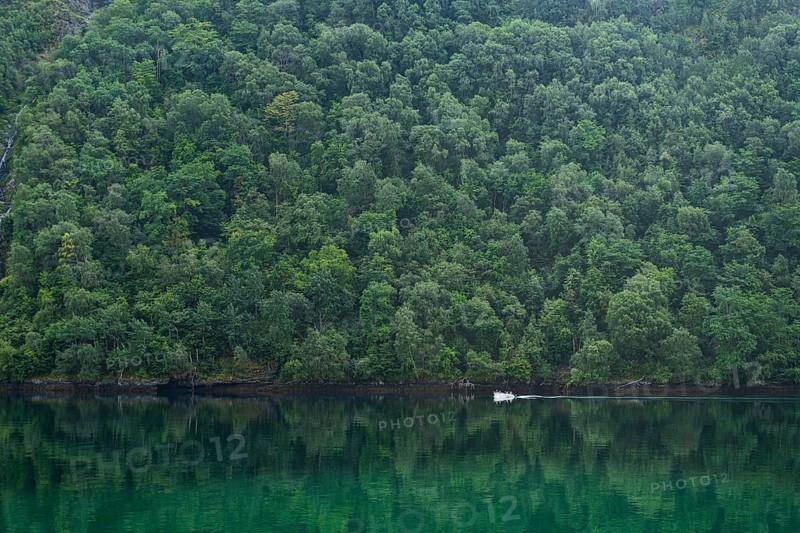 Little boat in Geirangerfjord