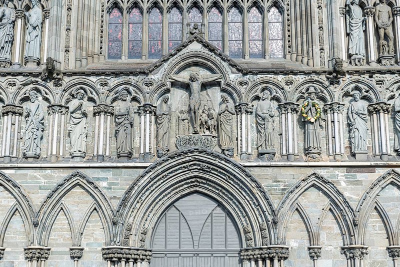 Facade of the Nidaros Cathedral