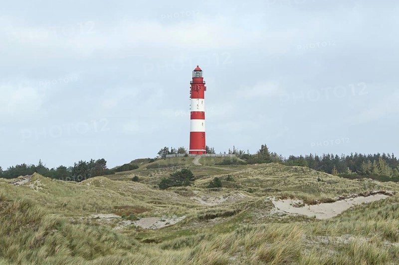Lighthouse in dune landscape