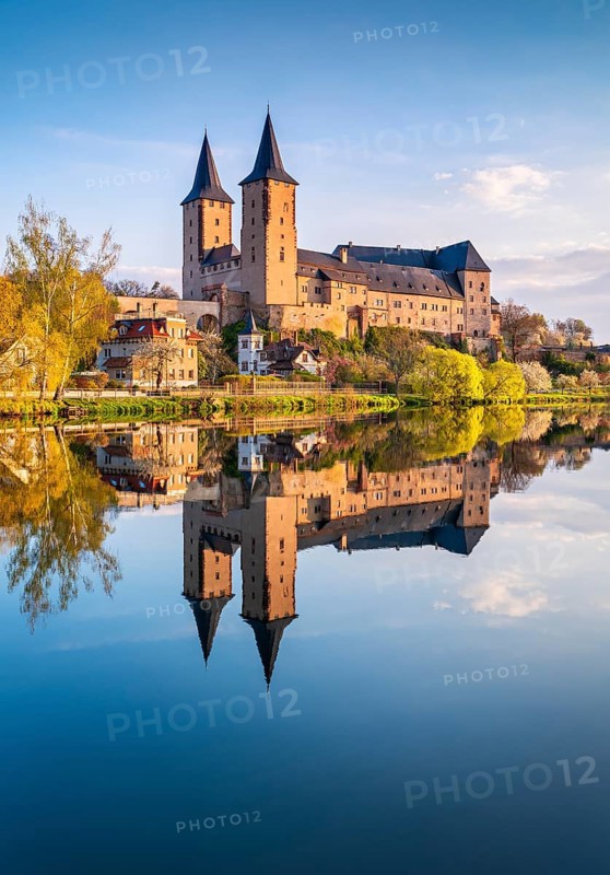 Rochlitz castle in the morning light