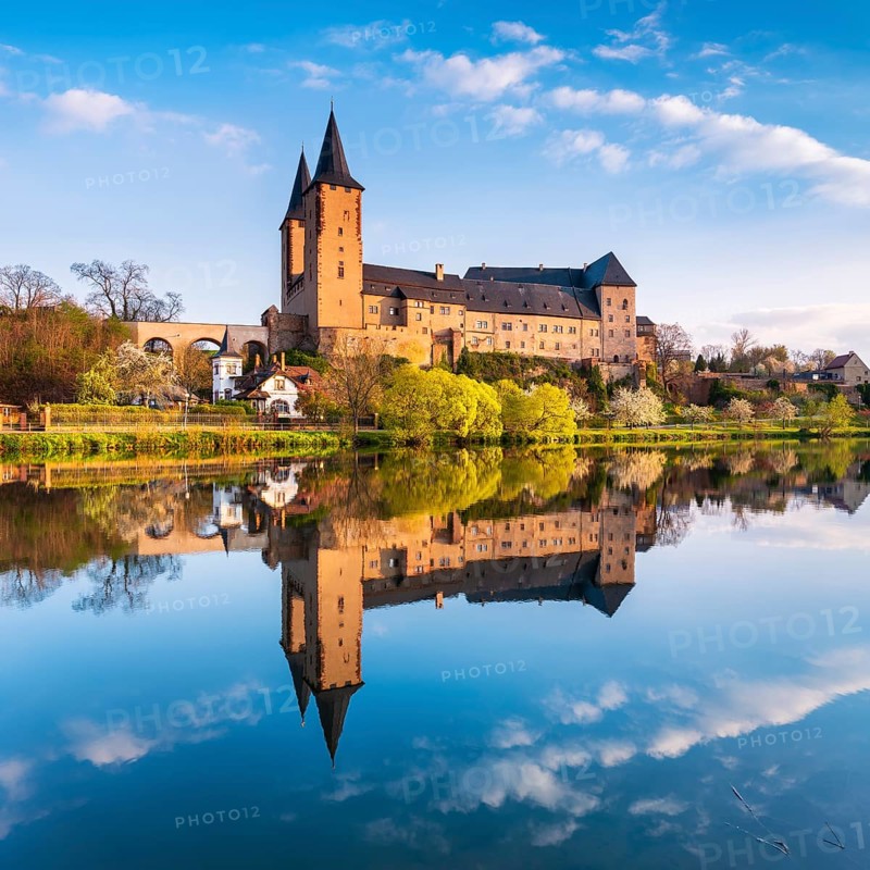 Rochlitz castle in the morning light