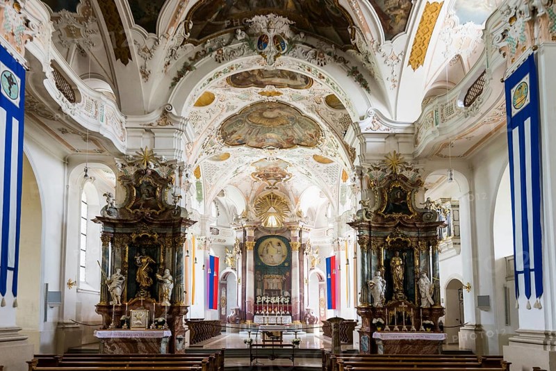 Interior view of the monastery church of St. Martin