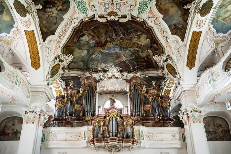Interior view of the monastery church of St. Martin
