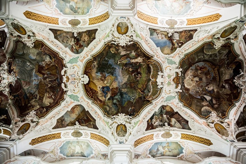 Interior view of the monastery church of St. Martin