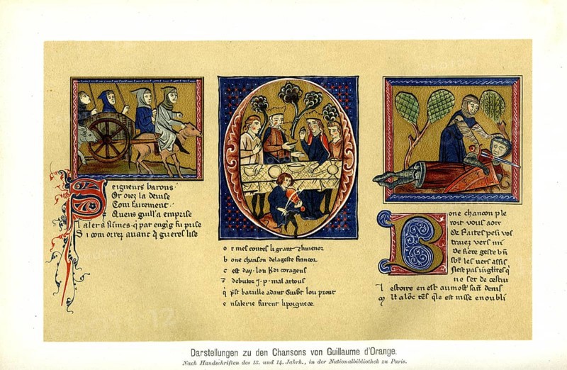 Representations on the chansons of Guillaume d'Orange