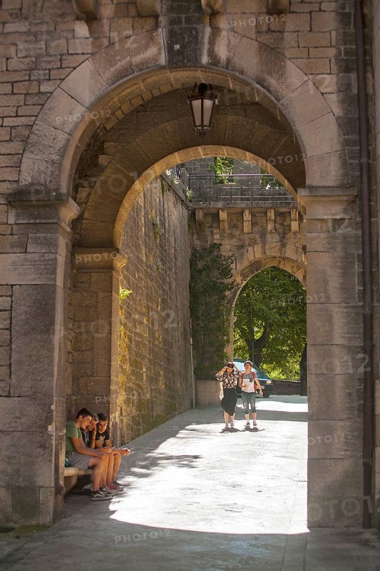 Tourists enjoying San Marino