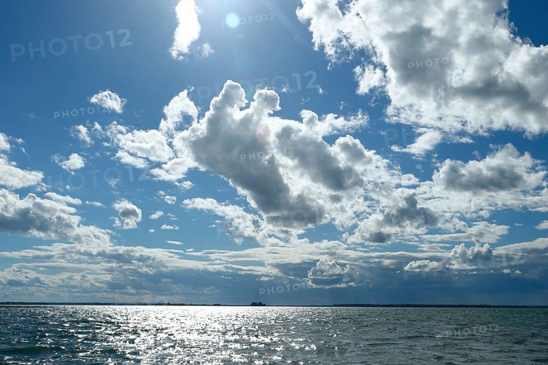 Cloudy sky over the Saint Lawrence River