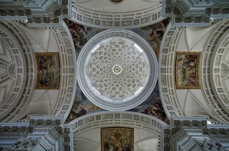 Church ceiling above the choir