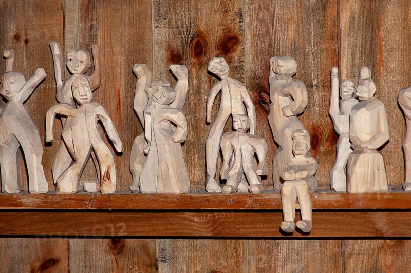 Carved wooden figures