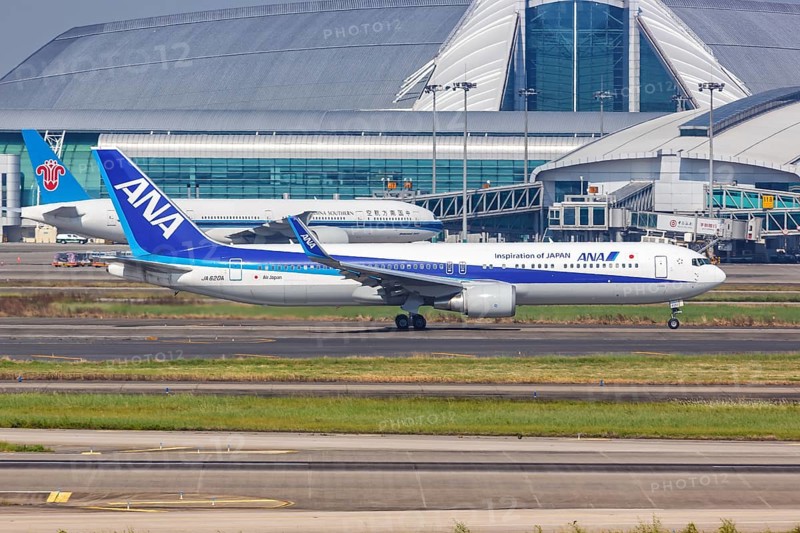 A Boeing 767-300ER aircraft of ANA All Nippon Airlines Airlines with registration number JA620A at Guangzhou airport