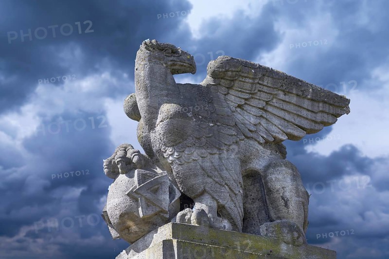 Eagle figure with globe and Star of David