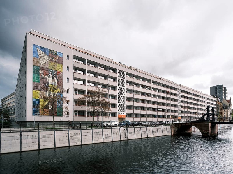 Renovated GDR panel building apartment house in Friedrichsgracht