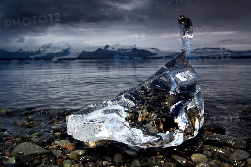 Ice chunks on the beach