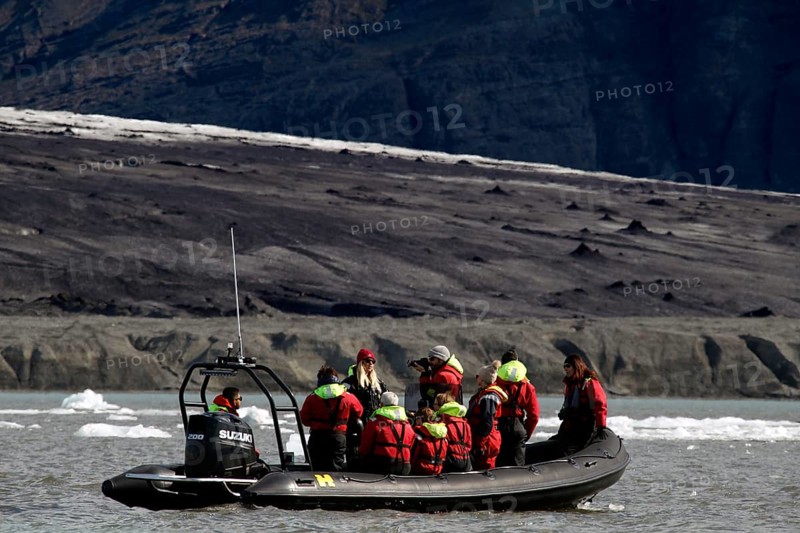 Tourists in zodiac