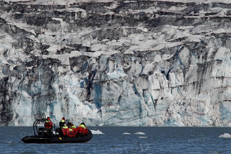 Tourists in zodiac
