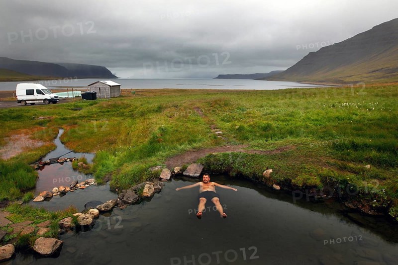 Natural pool at fjord
