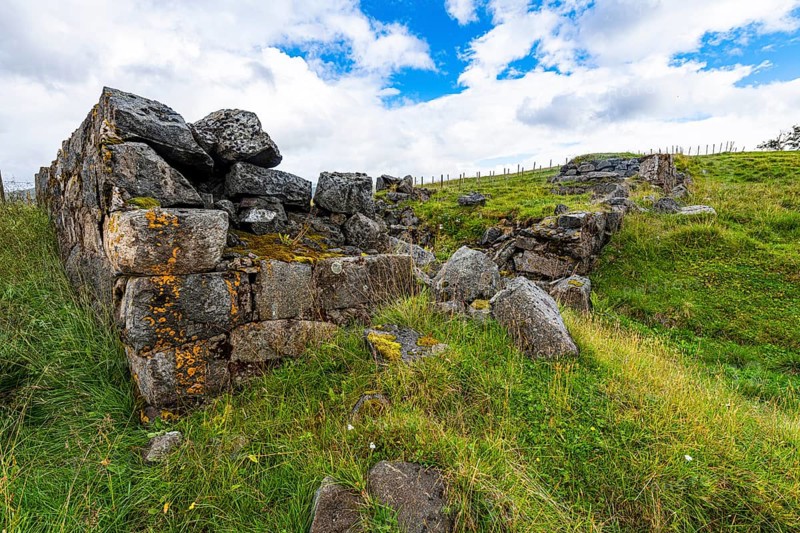 Ruins from a viking settlemnt in the Lofotr Viking Museum