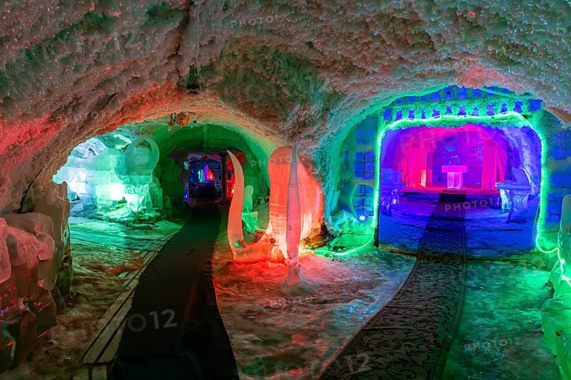 Colourful ice sculptures in the Permafrost kingdom