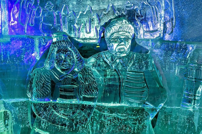 Colourful ice sculptures in the Permafrost kingdom
