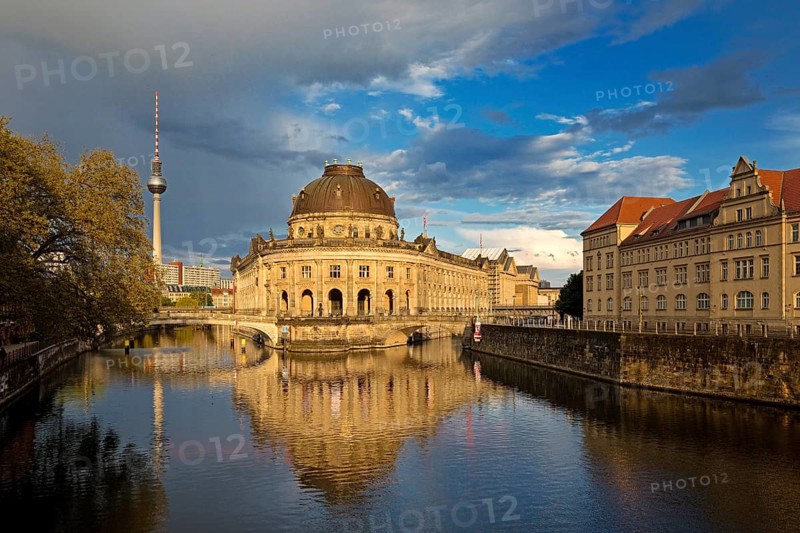 Bode Museum and Berlin TV Tower with Spree