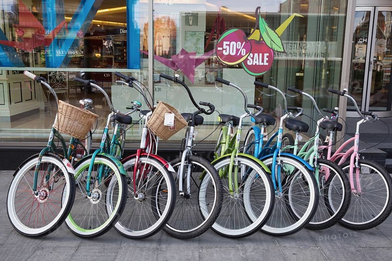 Bicycles on Novy Arbat Street